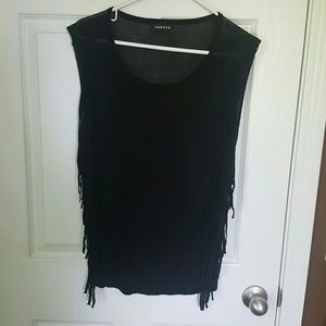 NWOT Trouve Fringe Knit Tank